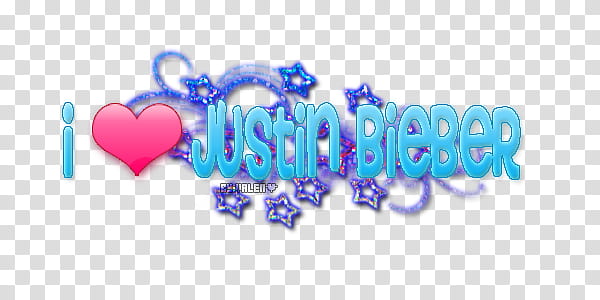 Texto i love Justin Bieber transparent background PNG clipart