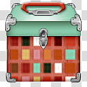 Box Icons Set , green and red tool box transparent background PNG clipart