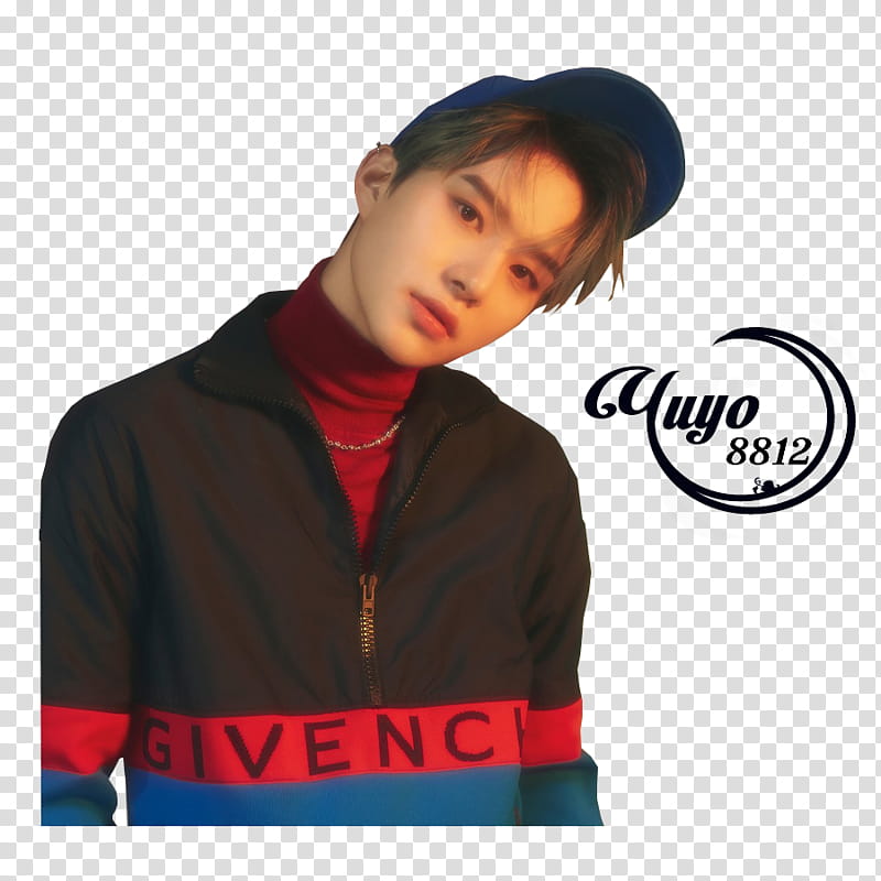 NCT U BOSS, man in black Givenci jacket taking selfie transparent background PNG clipart