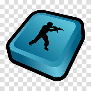 D Cartoon Icons II, Counter Strike Deleted Scenes, man holding rifle icon transparent background PNG clipart