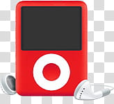 iPod classic for CAD, red MP player illustration transparent background PNG clipart