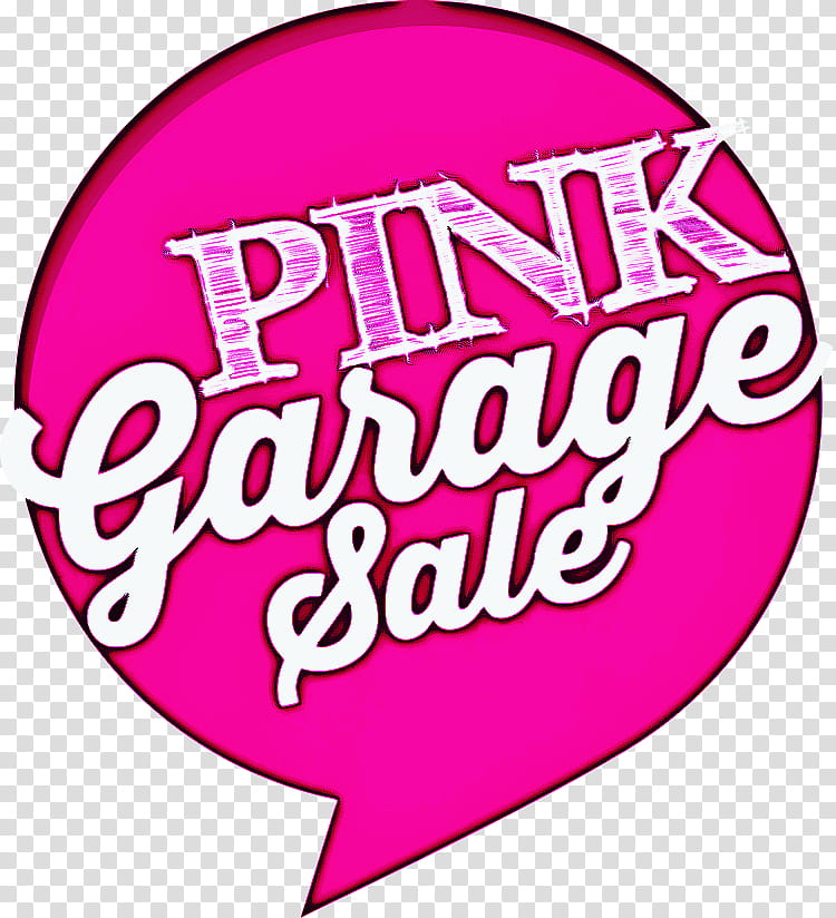 Pink, GARAGE SALE, Logo, Sales, Goods, Bazaar, Price, Text transparent background PNG clipart