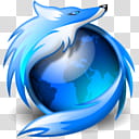 Oxygen Refit, firefox-newschool, blue fox logo transparent background PNG clipart