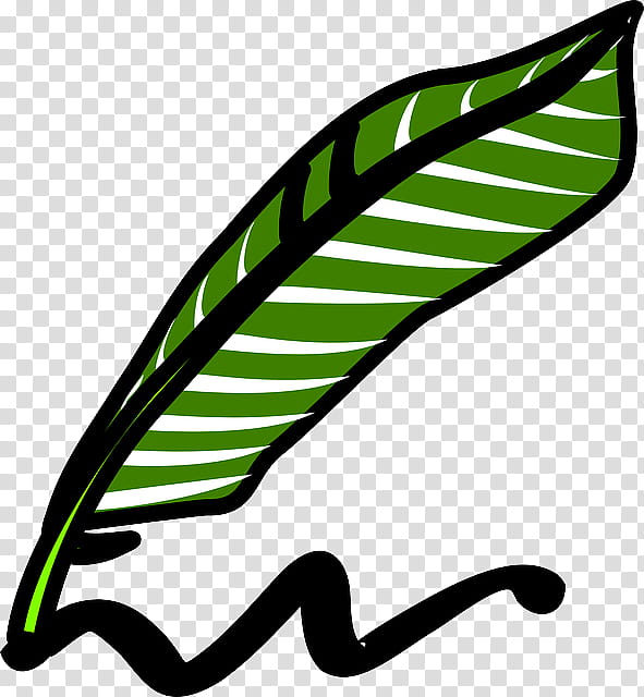 Green Leaf, Quill, Writing, Pen, Paper, Writing Implement, Ink, Manuscript transparent background PNG clipart