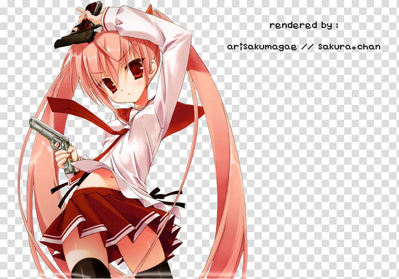 Hidan No Aria Render , female with red haired anime transparent background PNG clipart