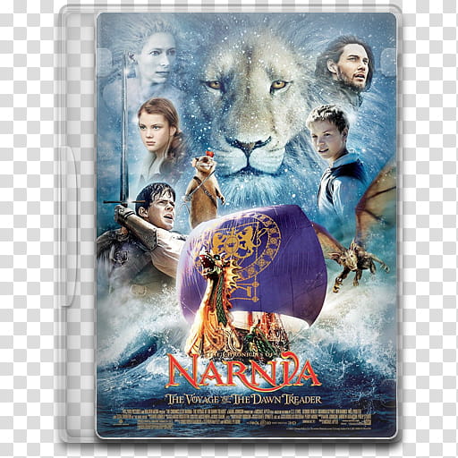 Movie Icon , The Chronicles of Narnia, The Voyage of the Dawn Treader, Narnia The Voyage of Dawn Treader DVD case transparent background PNG clipart