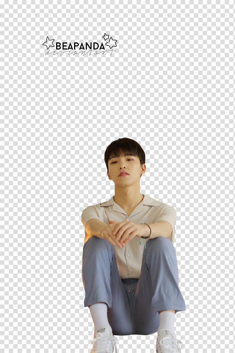 SEVENTEEN ALONE, man wearing gray pants transparent background PNG clipart