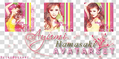Ayumi Hamasaki AvatarSET   transparent background PNG clipart