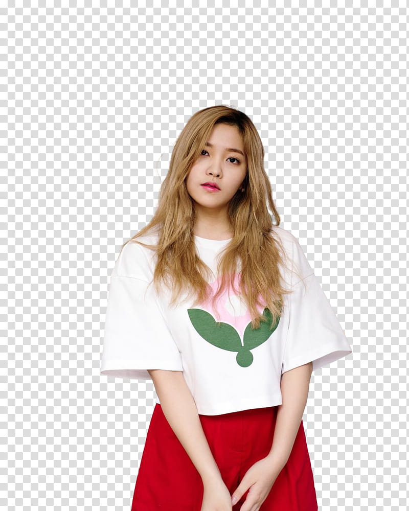 Red Velvet Seulgi n Yeri MinJuKim P, woman wearing white t-shirt transparent background PNG clipart