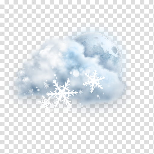 The REALLY BIG Weather Icon Collection, mostly-cloudy-snow-light-night transparent background PNG clipart