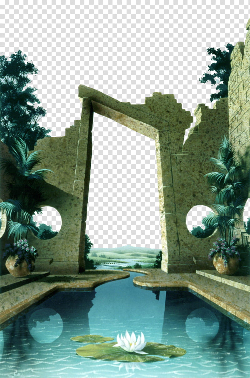 Water Temple Premade BackGround  Lg transparent background PNG clipart