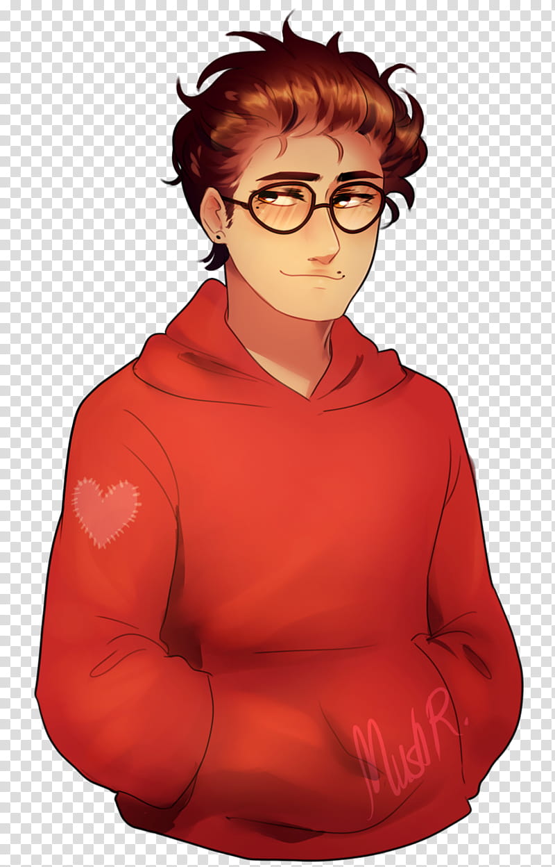 Glasses, Musical Theatre, Be More Chill, Hashtag, Uwu, Video, Drawing, Red transparent background PNG clipart