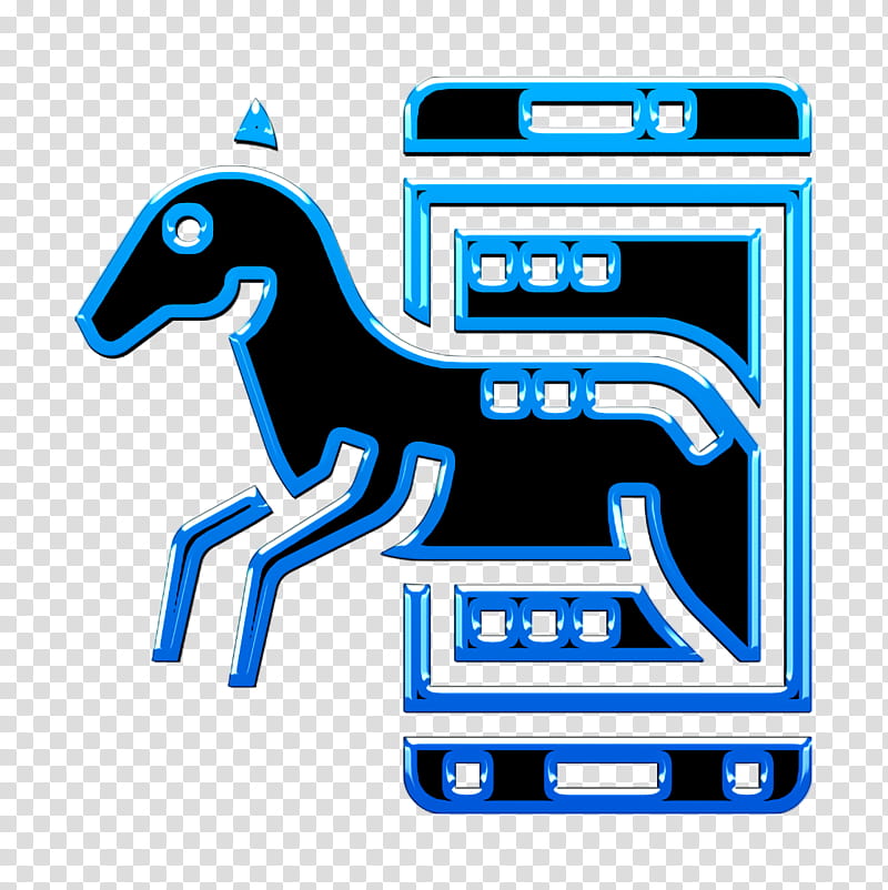 Cyber Crime icon Trojan icon, Electric Blue, Symbol, Logo transparent background PNG clipart