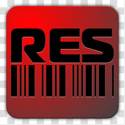 Icon , restorator, red and black RES barcode icon transparent background PNG clipart