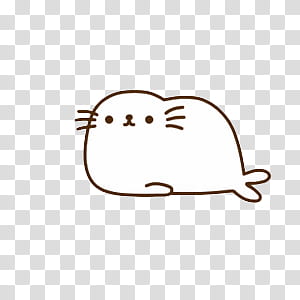 Pusheen cat, white seal transparent background PNG clipart