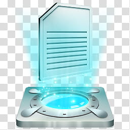 Hologram Dock icons v  , Notepad, gray hole with blue light transparent background PNG clipart