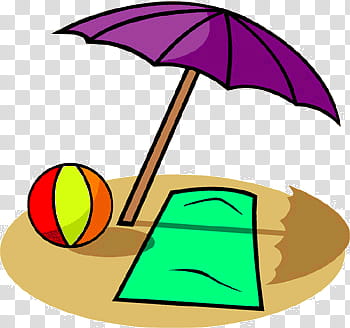 Summer , beach umbrella and ball transparent background PNG clipart