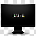 OS Monitors  OS, black Haiku flat screen monitor transparent background PNG clipart