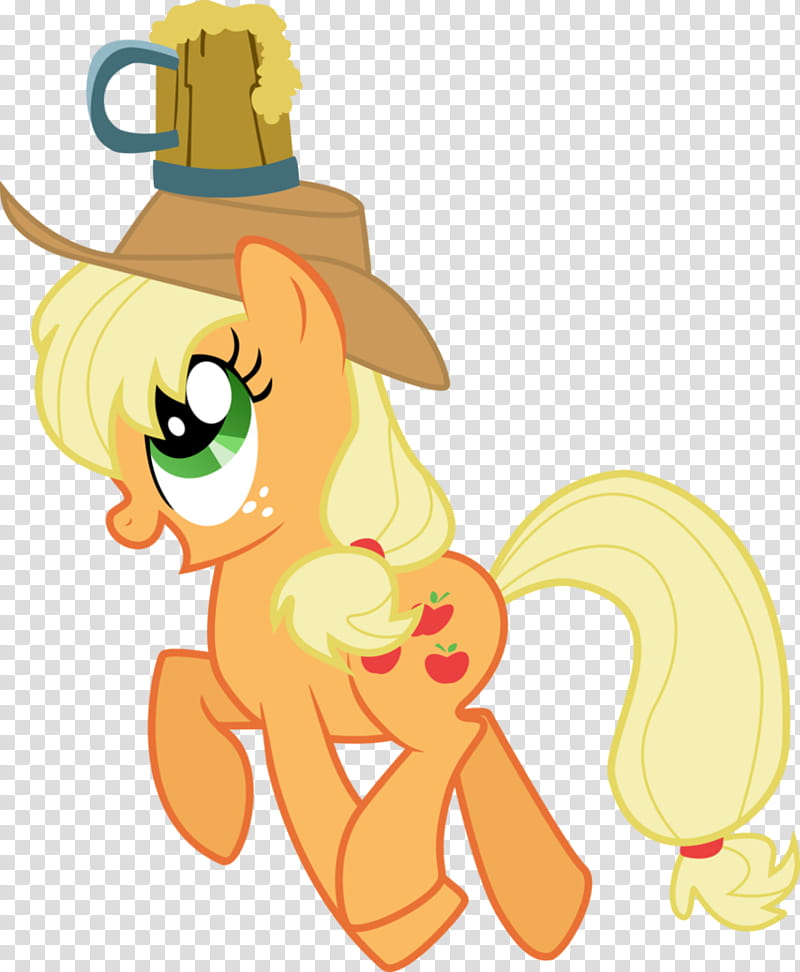 Apple Jack Didn&#;t Learn Anything, Little Pony character carrying beer on its head art transparent background PNG clipart