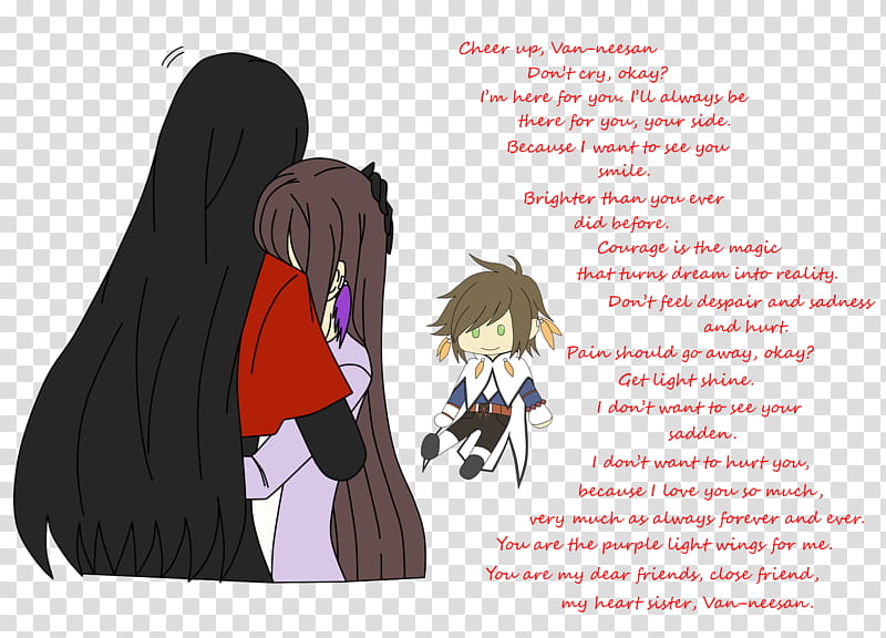 Ruki and Vanessa Comfort each others transparent background PNG clipart