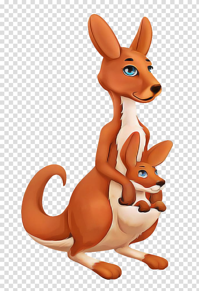kangaroo macropodidae animal figure cartoon toy, Figurine, Tail, Fawn, Red Kangaroo, Animation transparent background PNG clipart