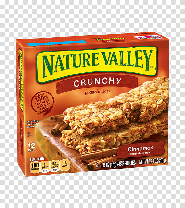 Cartoon Nature, General Mills Nature Valley Granola Cereals, Flapjack, Oat, Cinnamon, Cereal Granola Bars, Rolled Oats, Food transparent background PNG clipart