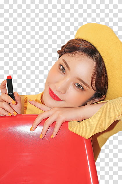 Byun Jungha STYLENANDA, woman holding lipstick transparent background PNG clipart