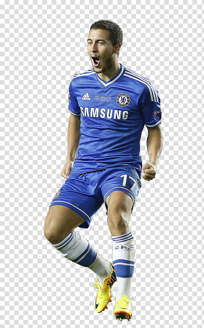 Cartoon Football, Eden Hazard, Chelsea Fc, Soccer Player, Premier League, Football Player, Belgium National Football Team, Jersey transparent background PNG clipart