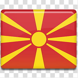 All in One Country Flag Icon, Macedonia-Flag- transparent background PNG clipart