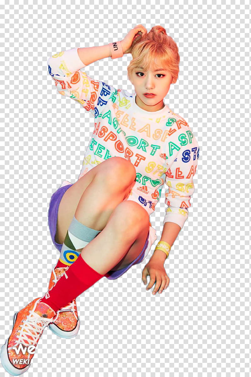 Weki Meki, person holding her hair transparent background PNG clipart