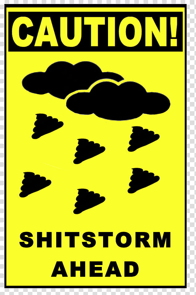 IT Hits the Fan, caution shitstorm ahead transparent background PNG clipart