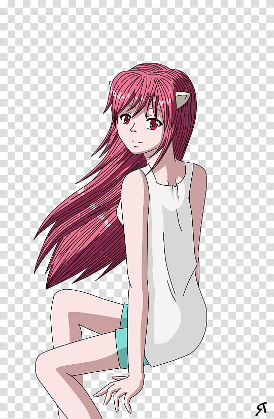 Free: Render anime Elfen Lied Lucy Nyu transparent background PNG clipart 