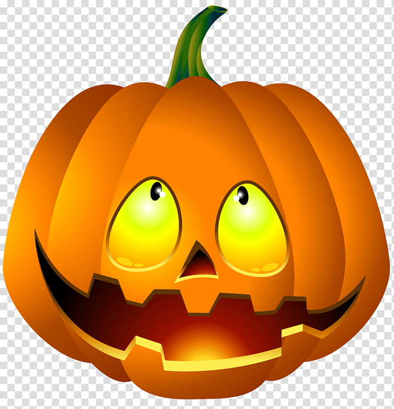 Halloween, orange jack'-o-lantern illustration transparent background PNG clipart