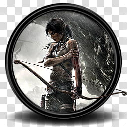 Tomb Raider Game Icon , Tomb Raider_, Tomb Raider portrait painting transparent background PNG clipart