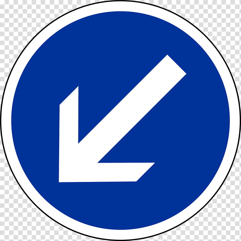 Traffic Signs Arrow, Road Signs In Singapore, Mandatory Sign, Road Signs In United Arab Emirates, Regulatory Sign, Road Traffic Safety, Left And Righthand Traffic, Road Signs In France transparent background PNG clipart