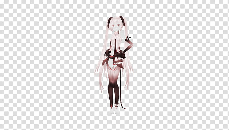 MMD Hatsune Miku Append Adriz Senpai Style transparent background PNG clipart