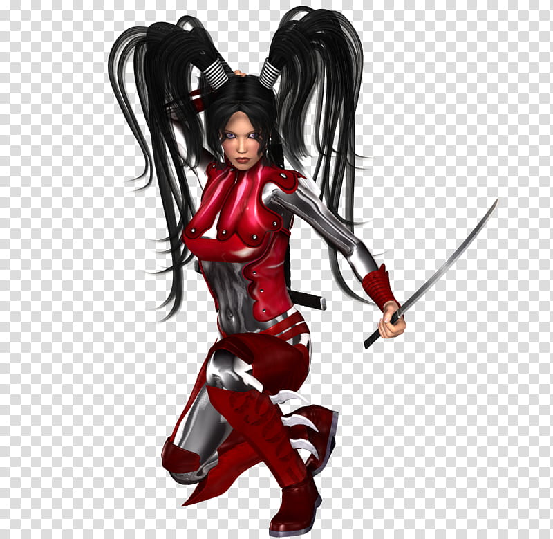 Fetish Ninja, woman taking a knee and holding a sword illustration transparent background PNG clipart