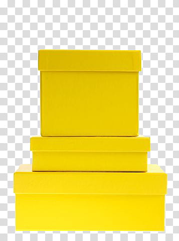 Yellow , three yellow boxes transparent background PNG clipart