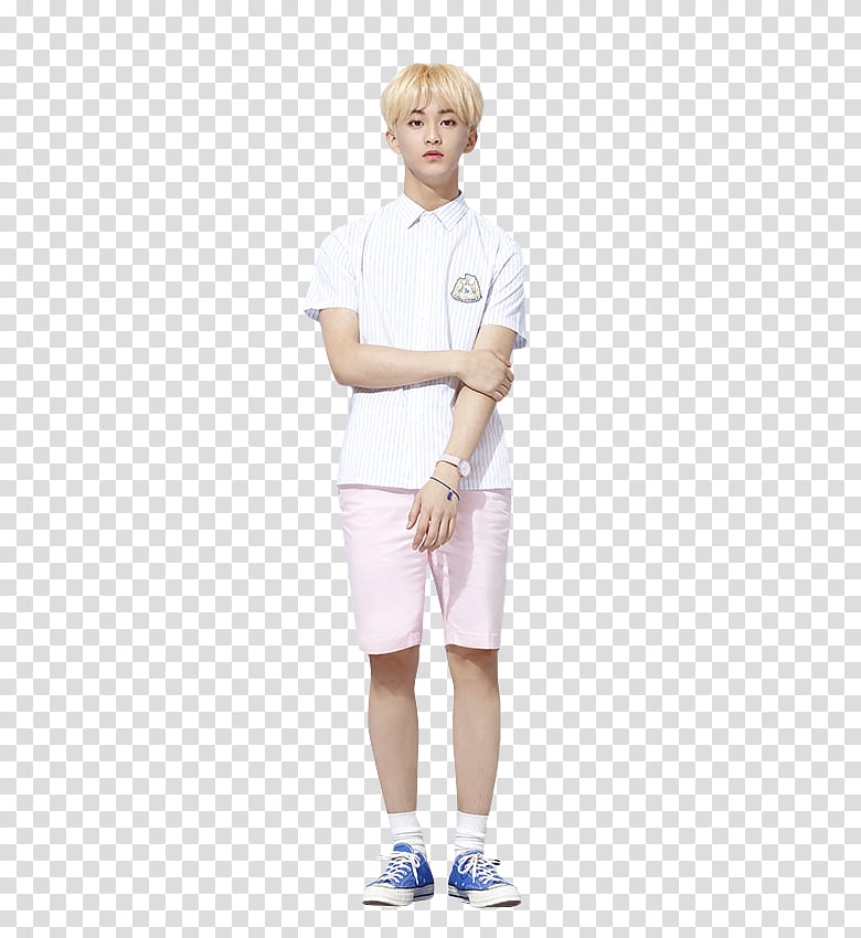 MARK NCT, man wearing white polo shirt transparent background PNG clipart