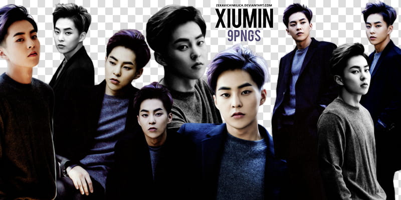 EXO Xiumin  Season Greetings, man doing different pose transparent background PNG clipart