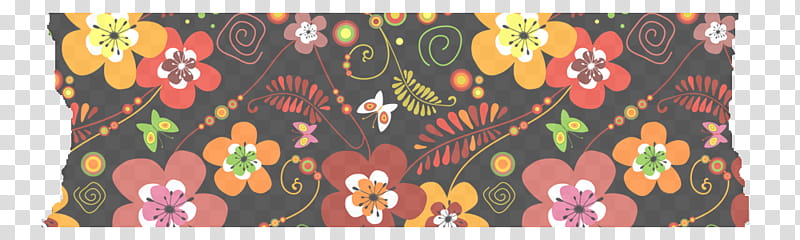 kinds of Washi Tape Digital Free, black and multicolored floral textile transparent background PNG clipart