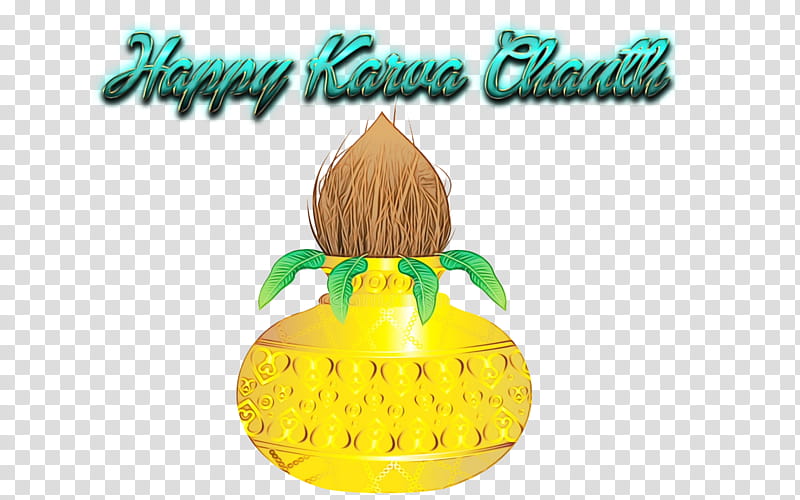 Karva Chauth, Logo, Festival, Music, Holiday, Yellow, Pineapple, Plant transparent background PNG clipart