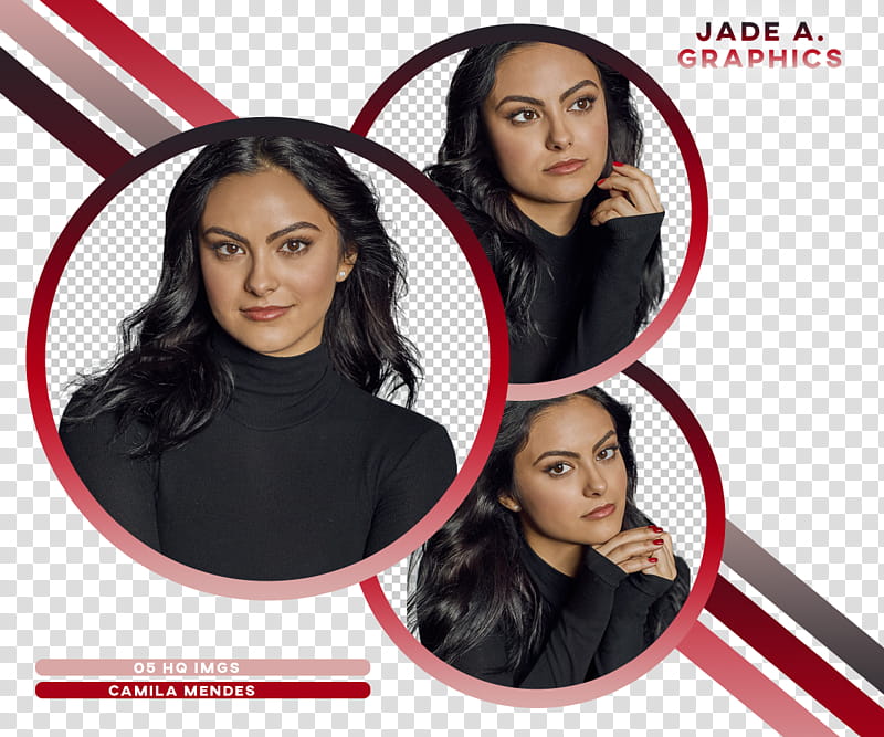 Camila Mendes, black top transparent background PNG clipart