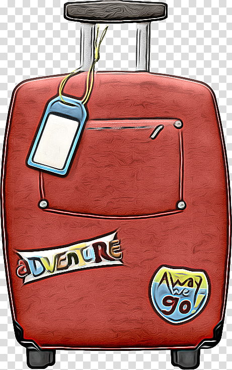 Travel Drawing, Hand Luggage, Baggage, Suitcase, Trolley Case, Bag Tag, Vacation, Sticker transparent background PNG clipart