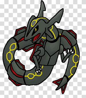 Shiny mega rayquaza render transparent background PNG clipart