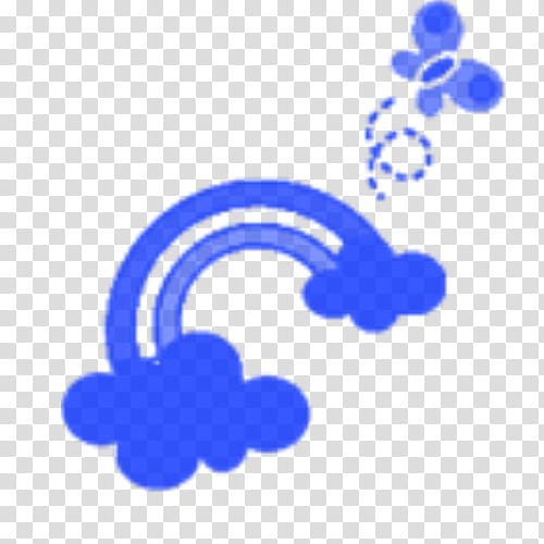 Rainbow s, blue rainbow with cloud illustration transparent background PNG clipart