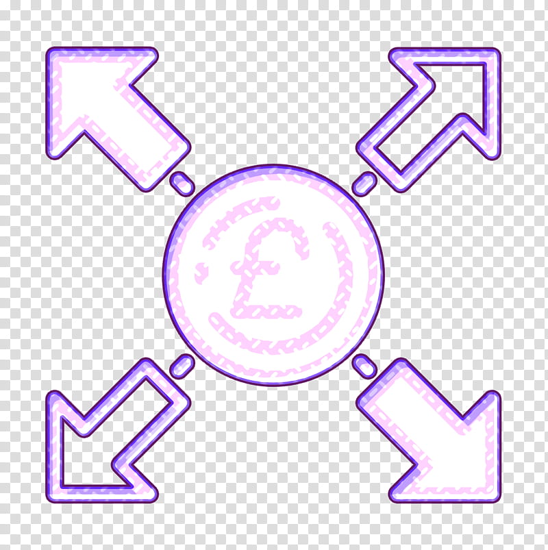 Pound icon Money Funding icon Business and finance icon, Violet, Text, Purple, Circle, Logo, Neon, Symbol transparent background PNG clipart