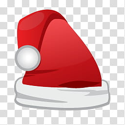 red and white Santa Claus hat transparent background PNG clipart