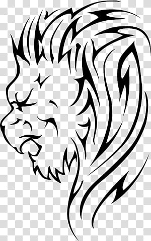 university student clipart black and white lion