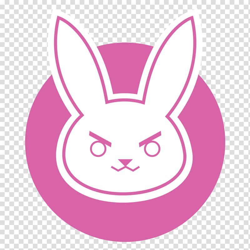 D. Va Ult Logo, pink and white rabbit illustration transparent ...